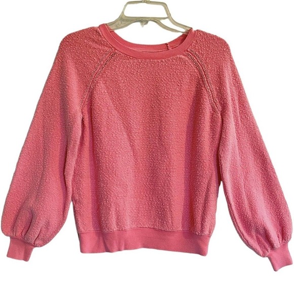 American Eagle Outfitters Sweaters - American Eagle Small Crewneck Sweater Pink Popcorn Texture Long Sleeve T…